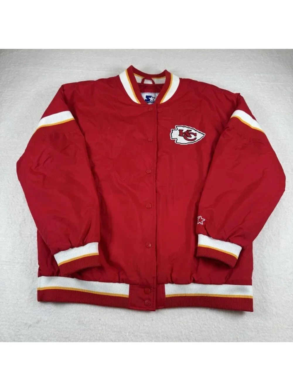 Kansas City Chiefs Jacket Mens XL Red NFL Football Starter Quilted Bomber 1960